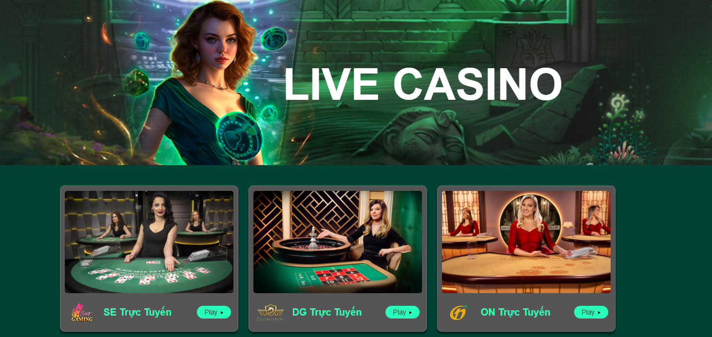 Tổng quan sảnh casino OK365 đỉnh cao