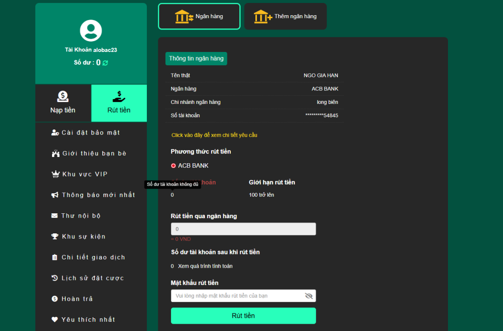 Hướng dẫn cách rút tiền OK365 an toàn cho người mới